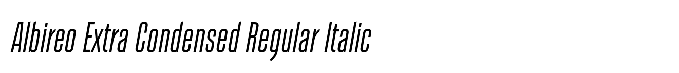 Albireo Extra Condensed Regular Italic image